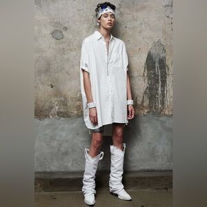 R13 Oversized Boxy Button Up Dress